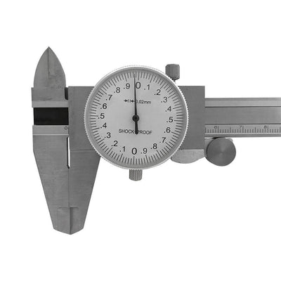 Stainless Steel Metric Dial Caliper 150mm/ 0.02mm Precision Graduation Shockproof