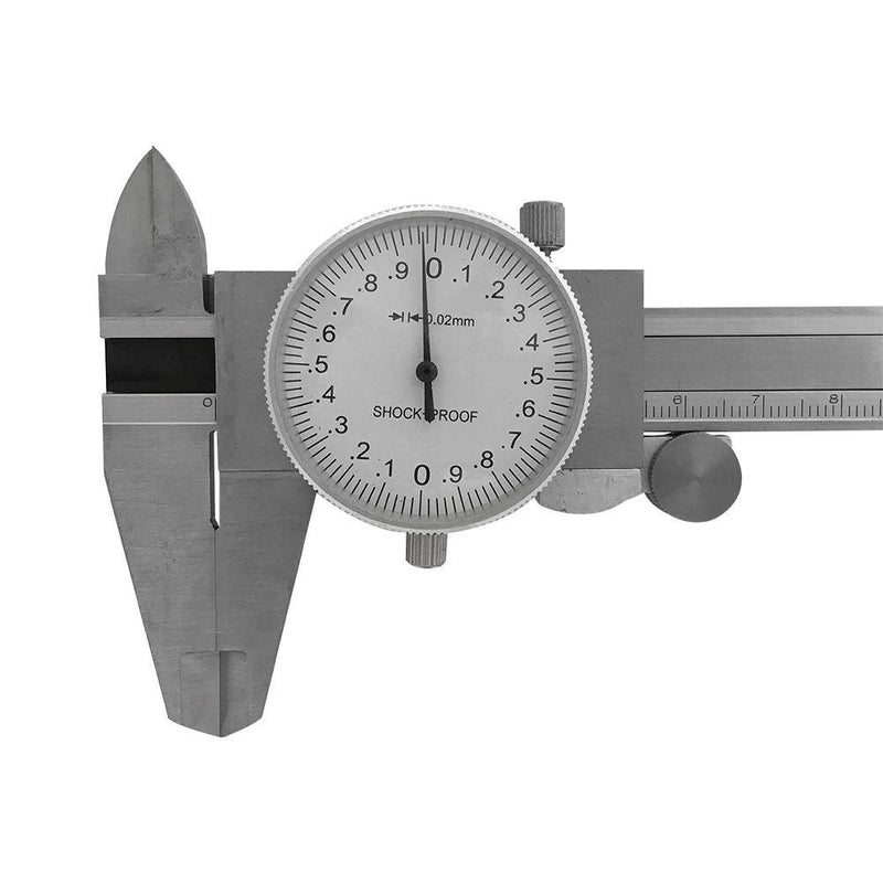 Stainless Steel Metric Dial Caliper 150mm/ 0.02mm Precision Graduation Shockproof