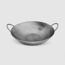 22" Carbon Steel Cantonese Style Wok Pan, Gourmet Chef Frying Pan with Double Handles, Traditional Round Bottom Wok for Stir Fry