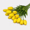 36 Pcs Artificial Yellow Tulips 15” Real Touch Foam Tulip Bundle, Lifelike Silk Floral Stems for Home Décor, Wedding Centerpieces, Spring Arrangements & Table Vase Display