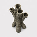 15-1/2" H Tree Bark Multi Vessel Vase, Natural Wood Look Rustic Flower Vase, Decorative Tree Trunk Style Home Décor for Living Room & Table Centerpiece