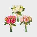 15 Peonies 10" Real Touch Peony Artificial Flower Bundle, Silk Floral Stems for DIY Wedding Bridal Bouquets, Centerpieces & Home Décor