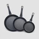 8", 9.5", 11" Heavy Gauge Marble Coating Frying Pan Set, Nonstick Skillets Made In Korea