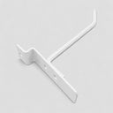 12 Pcs 4” Gloss White Slatwall Hook, Retail Display Wire Metal Hanger for Store Wall Merchandising & Panel Fixture