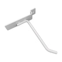 12 Pcs 4” Gloss White Slatwall Hook, Retail Display Wire Metal Hanger for Store Wall Merchandising & Panel Fixture