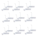 12 Pcs 6” White Slatwall Hook, Retail Display Wire Metal Hanger for Store Wall Merchandising & Panel Fixture