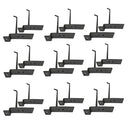 12 Pcs 6” Raw Steel Slatwall Hook, Retail Display Wire Metal Hanger for Store Wall Merchandising & Panel Fixture