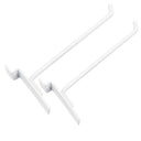 12 Pcs 8” White Slatwall Hook, Retail Display Wire Metal Hanger for Store Wall Merchandising & Panel Fixture