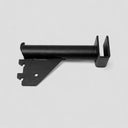 2 Pcs 3" Matte Black Hangrail Bracket, Industrial Pipe Style Retail Display Fixture, Heavy-Duty Wall Mount Clothing Rack Support for Store, Boutique & Closet Organization