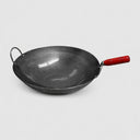 16" Carbon Steel Pow Wok, Traditional Chinese Stir Fry Wok with Helper Handle, Heavy Duty Chef Wok Pan for High Heat Cooking