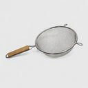 7-1/2" Stainless Steel Mesh Skimmer, Single Strainer Ladle with Wooden Handle, Fine Wire Skimmer for Frying, Hot Pot & Cooking