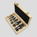 6 Pc Carbon Steel NPT Pipe Tap Set – 1/8”, 1/4”, 3/8”, 1/2”, 3/4”, 1” National Pipe Thread Taps for Plumbing & Thread Repair