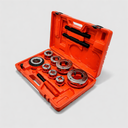 7 Stock Die Pipe Threader Set with Ratchet – 3/8” to 2” Manual Pipe Threading Kit with Dies for Plumbing & Conduit Work