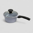 2.1 Qt Ceramic Nonstick Sauce Pot with Lid - 7" Cooking Pot with Interior & Exterior Ceramic Coating, PFOA-Free for Soup, Sauce & Daily Cooking