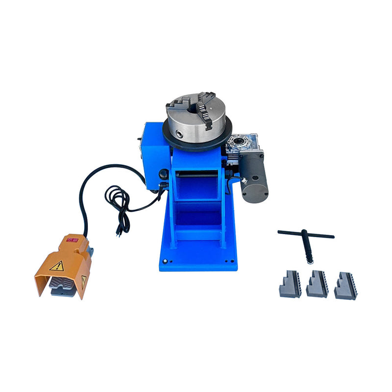 120-250 LBS 8" Hollow Chuck Welding Positioner Turn Rotary Table Tilt 0-90