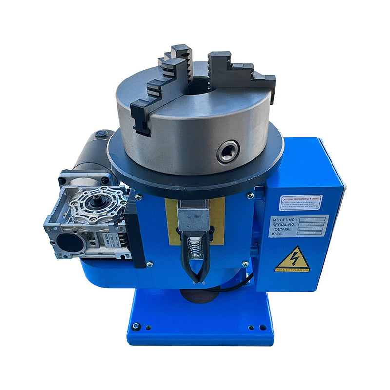 120-250 LBS 8" Hollow Chuck Welding Positioner Turn Rotary Table Tilt 0-90