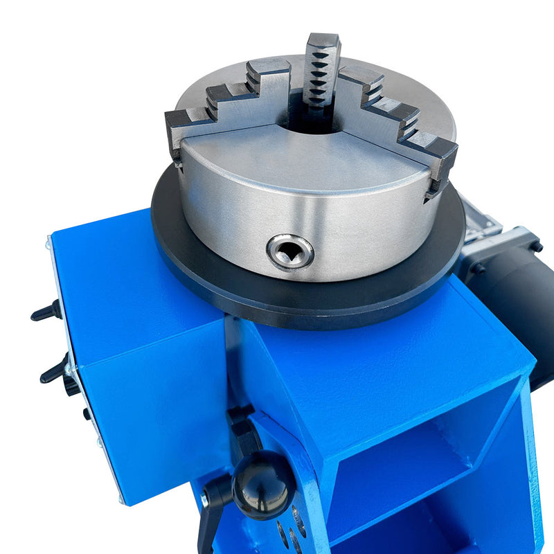 120-250 LBS 8" Hollow Chuck Welding Positioner Turn Rotary Table Tilt 0-90