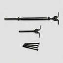 10 Sets Black Oxide T316 Stainless Steel Deck Toggle Tensioner Turnbuckle Hardware For 3/16" Cable