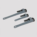 3 Pc Aluminum Pipe Wrench Set – 14", 18", 24" Adjustable Plumbing Pipe Wrenches, Lightweight Straight Plumber Wrench Set for Pipes & Fittings