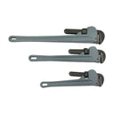 3 Pc Aluminum Pipe Wrench Set – 14", 18", 24" Adjustable Plumbing Pipe Wrenches, Lightweight Straight Plumber Wrench Set for Pipes & Fittings