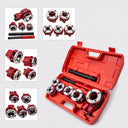 6 Pc Ratchet Pipe Threader Kit – 1/4” to 3/4” Die Head Set with Handle & 6 Dies for Plumbing, Conduit & Metal Pipe Threading