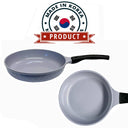 12" Ceramic Coating Interior and Exterior Cooking Frying Pan, Made In Korea