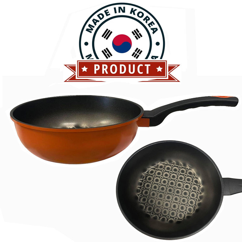 10"(26cm) 3D Diamond Coating Nonstick Frying Pan Wok, 3.25" Depth -MADE IN KOREA