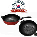 3D Diamond Coating Nonstick Wok Frying Pan 13"/32cm Made in Korea
