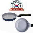 8" Ceramic Coating Interior and Exterior Cooking Frying Pan, Made In Korea
