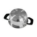 3 Qt Stainless Steel Stock Pot with Glass Lid – Cooking Pot with Double Side Handles, Even Heating Sauce & Soup Pot for Daily Cooking