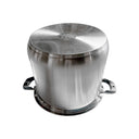 10 Qt Stainless Steel Stock Pot with Glass Lid – Cooking Pot with Double Side Handles, Even Heating Sauce & Soup Pot for Daily Cooking