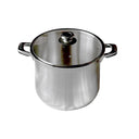 15 Qt Stainless Steel Stock Pot with Glass Lid – Cooking Pot with Double Side Handles, Even Heating Sauce & Soup Pot for Daily Cooking