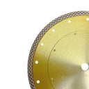 10” Tile & Granite Diamond Saw Blade, Mesh Rim Wet & Dry Cutting Disc, 5/8” Arbor for Porcelain, Ceramic & Stone