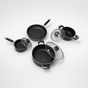 Nonstick Pots and Pans Set – 3 Pc Cookware Set with 1.5 Qt Saucepan, 2.5 Qt Sauce Pot and 9.5" Frying Pan, Even Heating for Everyday Cooking