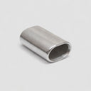 5 Pcs Marine T316 Stainless Steel 1/2" Chamfer Wire Rope Oval Sleeve Crimp Wire Rope Cable Clip Tube Fitting Connector