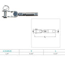 Marine Boat Stainless Steel Swageless Toggle For 3/16''Cable Wire Railing Jaw
