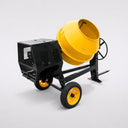 Towable 17 Cubic Ft Cement Mixer, 13HP Gas Concrete Mixer with 12V Electric Starter, Heavy-Duty Contractor Equipment