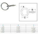 Marine T316 Stainless Steel Ring Nail Link Connector, Welded Ring Hardware for Yacht, Sailing, Boat, Dock, Rope, Chain, and Rigging