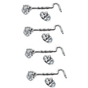3" Boat Deck Cabin Hook Latch Stainless Steel Hardware Hook Door Window 4 Pcs