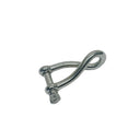 5/16" Stainless Steel 316 Twisted Shackle Screw Pin,1000 Lb WLL Marine Grade