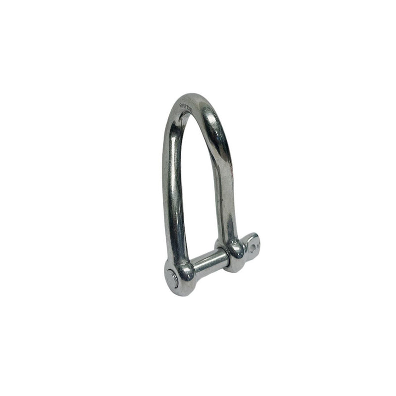 3/8" Stainless Steel 316 Twisted Shackle Screw Pin,1200 Lb WLL Marine Grade