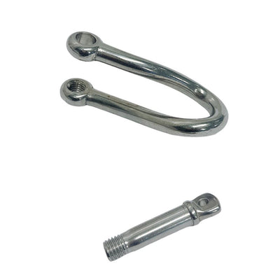 3/8" Stainless Steel 316 Twisted Shackle Screw Pin,1200 Lb WLL Marine Grade 4Pcs