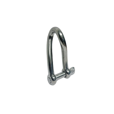 15/32" Stainless Steel 316 Twisted Shackle Screw Pin,1500 Lb WLL Marine Grade
