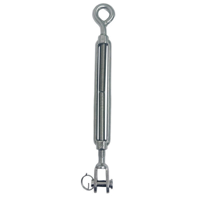 Marine Grade Stainless Steel Jaw Eye 3/16" x 2-1/4" Turnbuckles for Cable Rope