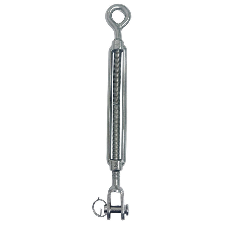 Marine Grade Stainless Steel Jaw Eye 3/16" x 2-1/4" Turnbuckles for Cable Rope