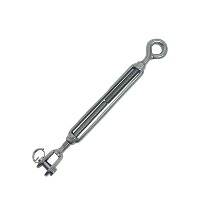 Marine Grade Stainless Steel Jaw Eye 3/16" x 2-1/4" Turnbuckles for Cable Rope
