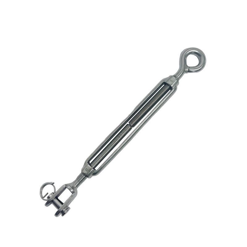 Marine Grade Stainless Steel Jaw Eye 3/16" x 2-1/4" Turnbuckles for Cable Rope