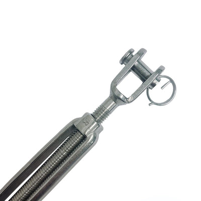 Marine Grade Stainless Steel Jaw Eye 3/16" x 2-1/4" Turnbuckles for Cable Rope