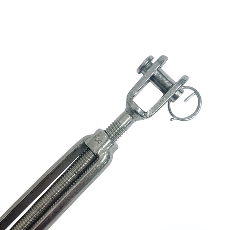 Marine Grade Stainless Steel Jaw Eye 3/16" x 2-1/4" Turnbuckles for Cable Rope
