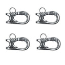 Marine Boat 2-1/2" Rope Sheet Snap Shackle Rope 1500 Lb WLL Stainless Steel 4 Pc